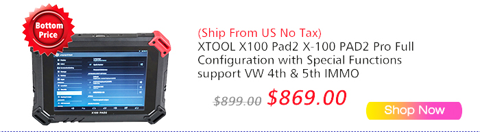 XTOOL X100 Pad2 X-100 PAD2 Pro Full Configuration 