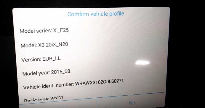 XTOOL PS90 Initialize BMW X3 F25 2015 Head Light (5)